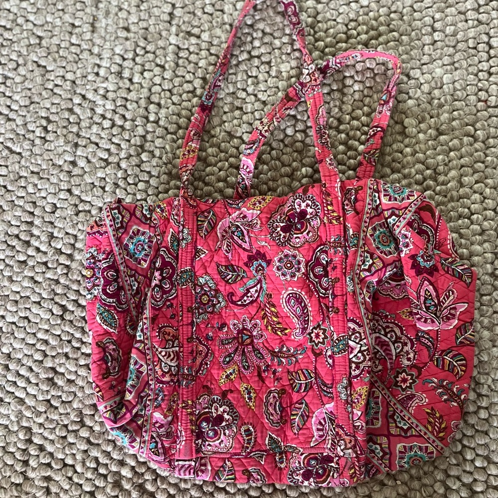 Vera Bradley Vibrant Pink Paisley Duffle Bag - large size